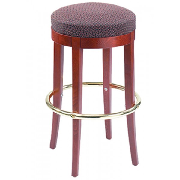 Backless Round Wood Barstools