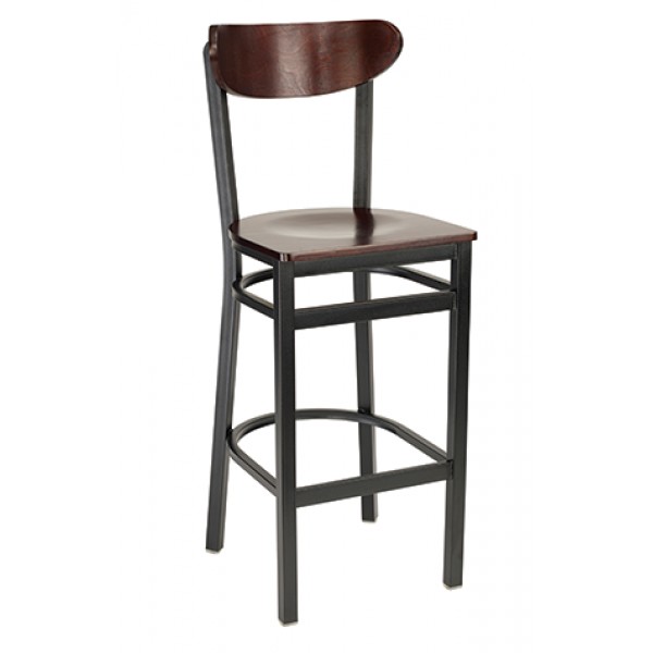 Oval Back Metal Barstool