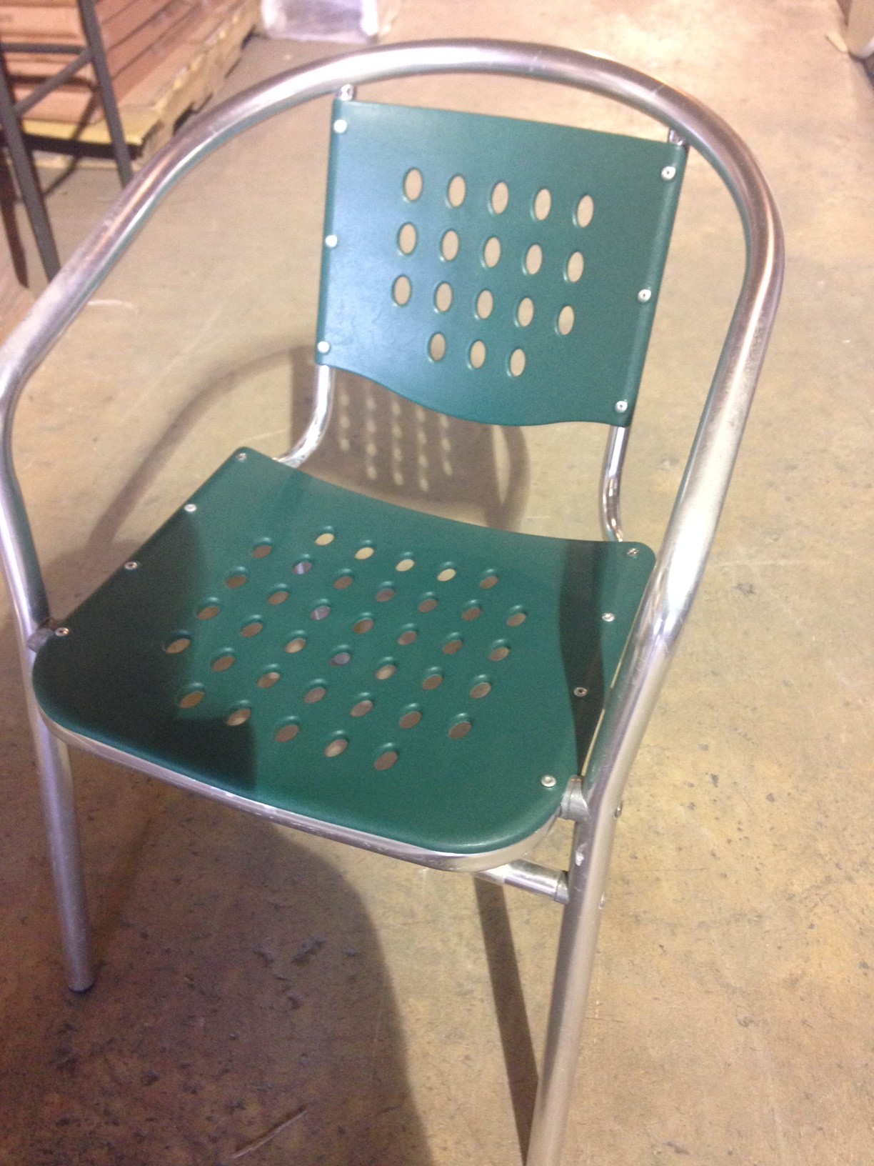 Outdoor Metal Green Chairs