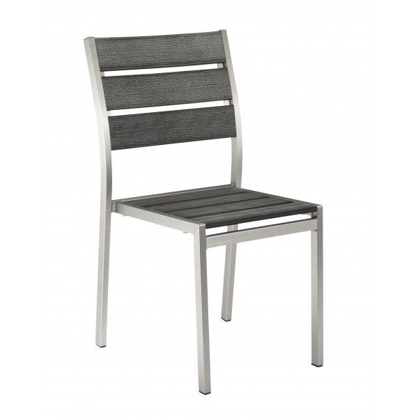 Brushed Aluminum Stackable Chair